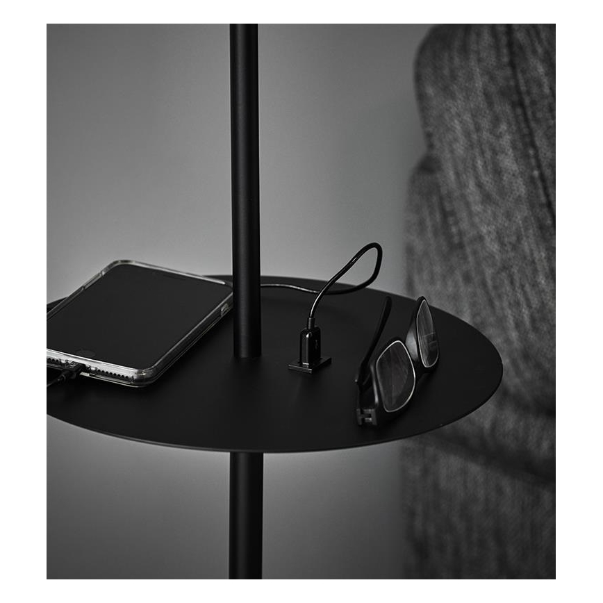 Markslöjd 107307 - Grīdas lampa ar USB LINEAR 1xE14/40W/230V