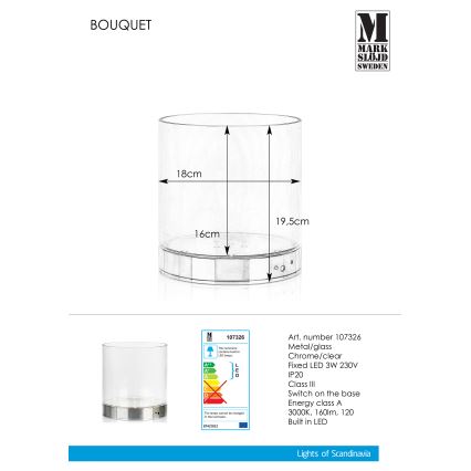 Markslöjd 107326 - LED Galda lampa BOUQUET LED/3W/230V