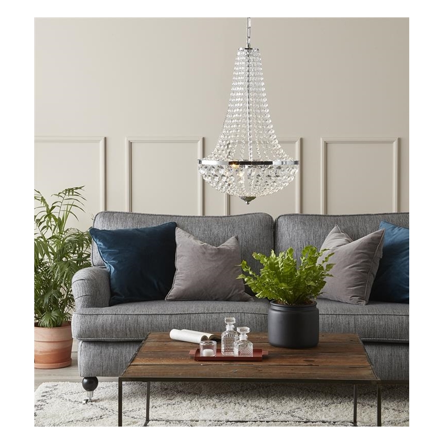 Markslöjd 107550 - Kristāla vannasistabas lustra uz ķēdes GRÄNSÖ 2xG9/20W/230V IP44