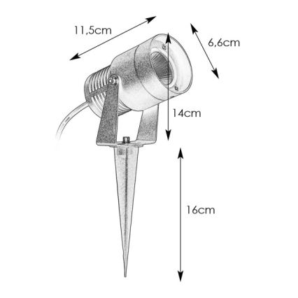 Markslöjd 107713 - LED āra lampa GARDEN24 LED/3W/24V IP44 matēts hroms