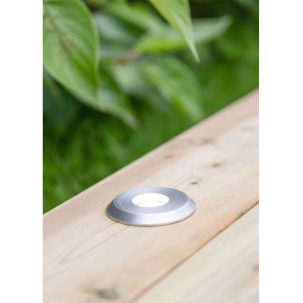 Markslöjd 107716 - LED āra iebūvējamais gaismeklis GARDEN24 LED/0,8W/24V IP44 melns/matēts hroms