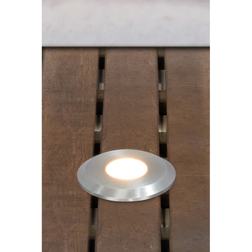 Markslöjd 107716 - LED āra iebūvējamais gaismeklis GARDEN24 LED/0,8W/24V IP44 melns/matēts hroms