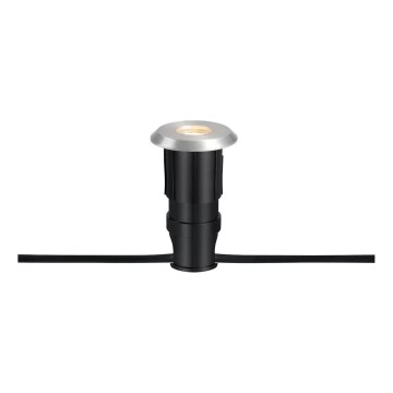 Markslöjd 107716 - LED āra iebūvējamais gaismeklis GARDEN24 LED/0,8W/24V IP44 melns/matēts hroms
