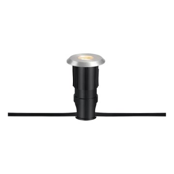 Markslöjd 107717 - LED āra iebūvējamais gaismeklis GARDEN24 LED/3W/24V IP44 melns/matēts hroms