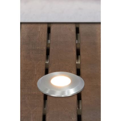 Markslöjd 107717 - LED āra iebūvējamais gaismeklis GARDEN24 LED/3W/24V IP44 melns/matēts hroms