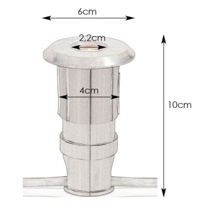 Markslöjd 107717 - LED āra iebūvējamais gaismeklis GARDEN24 LED/3W/24V IP44 melns/matēts hroms
