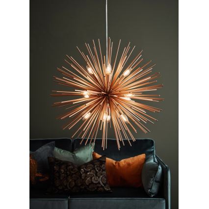 Markslöjd 107752 - Lustra ar auklu SOLEIL 12xE14/20W/260V Rozā zelta