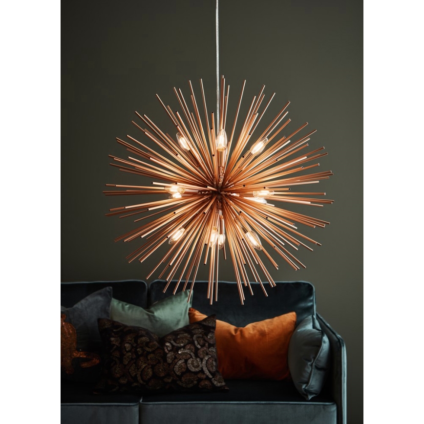 Markslöjd 107752 - Lustra ar auklu SOLEIL 12xE14/20W/260V Rozā zelta