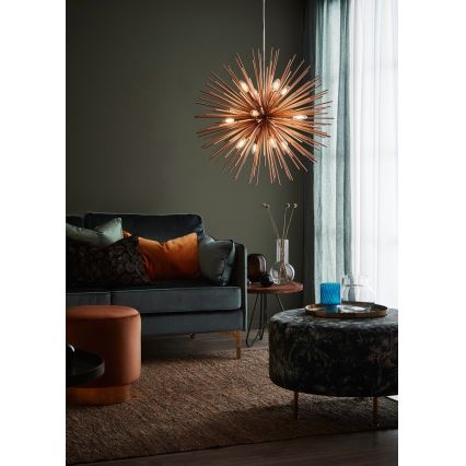 Markslöjd 107752 - Lustra ar auklu SOLEIL 12xE14/20W/260V Rozā zelta