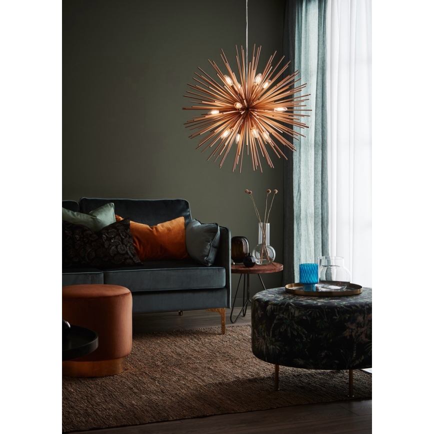 Markslöjd 107752 - Lustra ar auklu SOLEIL 12xE14/20W/260V Rozā zelta
