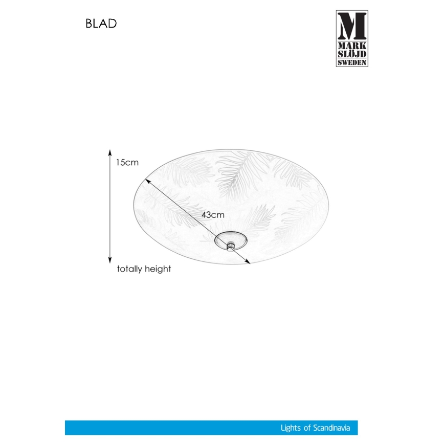 Markslöjd 107755 - Griestu lampa BLAD 3xE14/40W/230V d. 43 cm