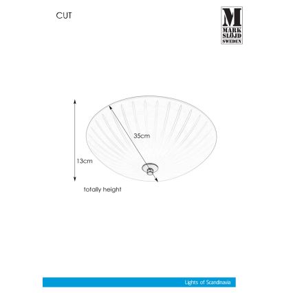Markslöjd 107758 - Griestu lampa CUT 2xE14/40W/230V d. 35 cm