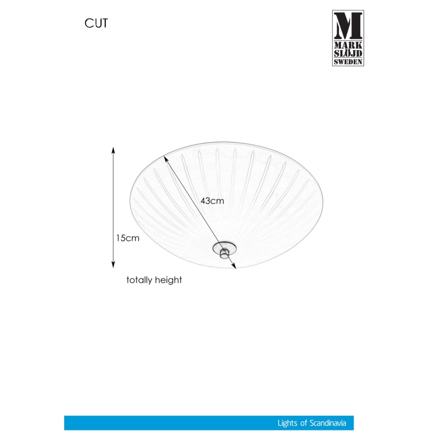 Markslöjd 107759 - Griestu lampa CUT 3xE14/40W/230V d. 43 cm