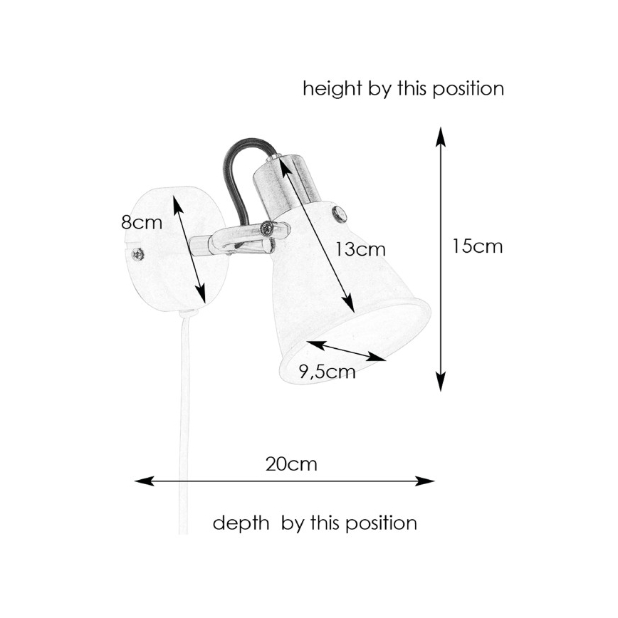 Markslöjd 107856 - Sienas lampa ALTON 1xE14/40W/230V