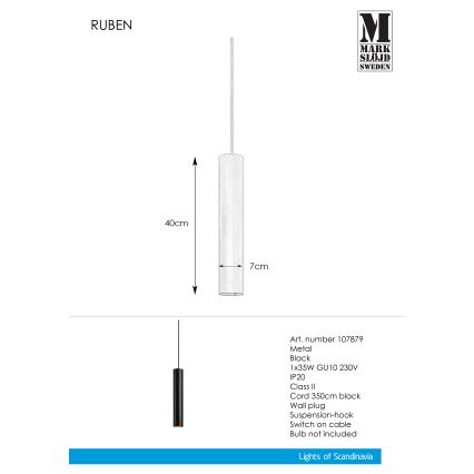 Markslöjd 107879 - Lustra ar auklu RUBEN 1xGU10/35W/230V