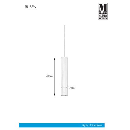 Markslöjd 107880 - Lustra ar auklu RUBEN 1xGU10/35W/230V