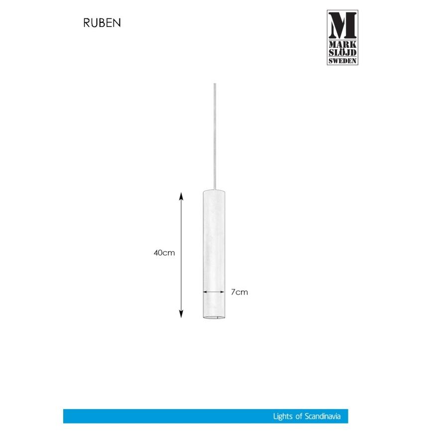 Markslöjd 107880 - Lustra ar auklu RUBEN 1xGU10/35W/230V