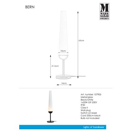 Markslöjd 107905 - Galda lampa BERN 1xG9/20W/230V