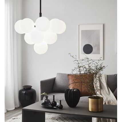 Markslöjd 107911 - Lustra ar stieni MERLOT 13xG9/20W/230V Ø 56 cm balta/melna