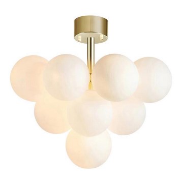 Markslöjd 107912 - Piestiprināma griestu lustra MERLOT 13xG9/20W/230V Ø 56 cm balta/zelta