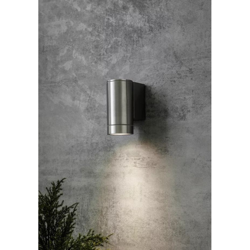 Markslöjd 107915 - Āra sienas gaismeklis PIPE 1xGU10/35W/230V IP44