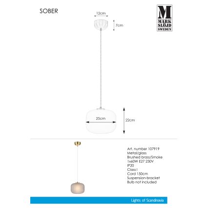 Markslöjd 107919 - Lustra ar auklu SOBER 1xE27/20W/230V