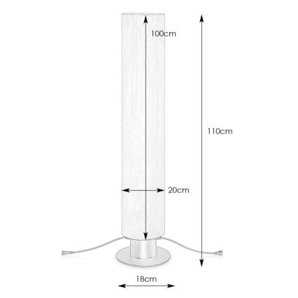 Markslöjd 107986 - Āra LED lampa GARDEN24 LED/20W/24V 110 cm IP44 melna