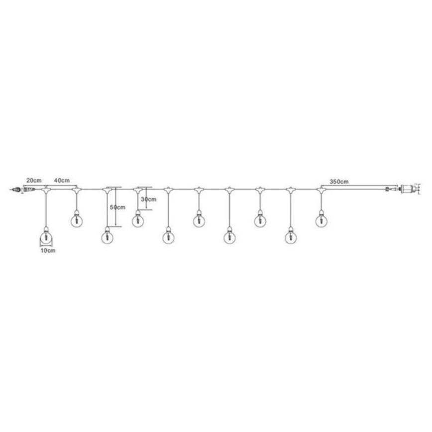 Markslöjd 108021 - LED Āra virtene GARDEN24 START 7,5m 10xLED/2,9W/230V IP44