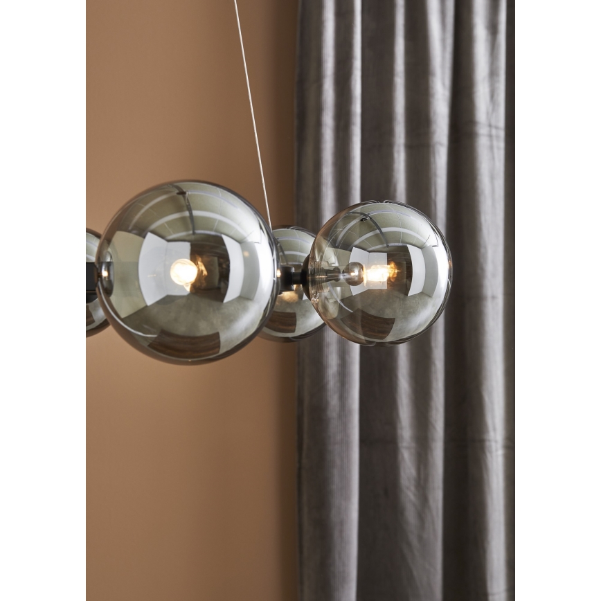 Markslöjd 108051 - Lustra ar auklu CIRCLE 6xG9/20W/230V melna
