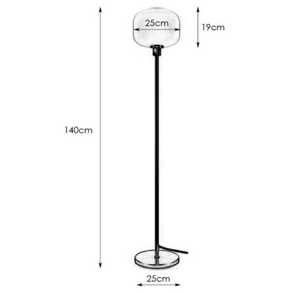 Markslöjd 108054 - Grīdas lampa SOBER 1xE27/40W/230V misiņš