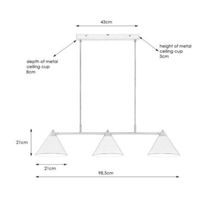Markslöjd 108075 - Lustra uz auklas KLINT 3xE14/40W/230V balta
