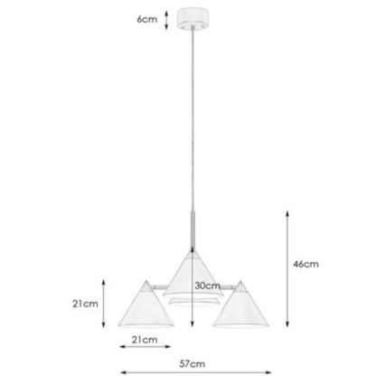 Markslöjd 108077 - Lustra uz auklas KLINT 4xE14/40W/230V balta