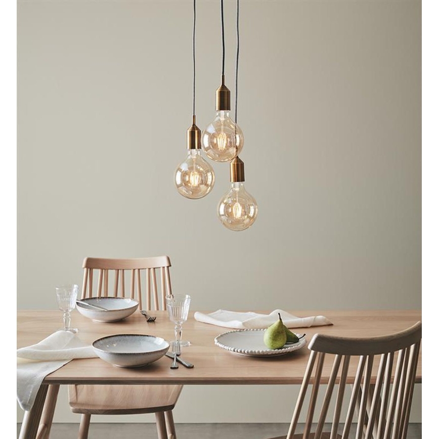 Markslöjd 108099 - Lustra uz auklas BRONX 3xE27/60W/230V bronzas