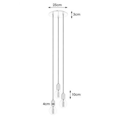 Markslöjd 108099 - Lustra uz auklas BRONX 3xE27/60W/230V bronzas