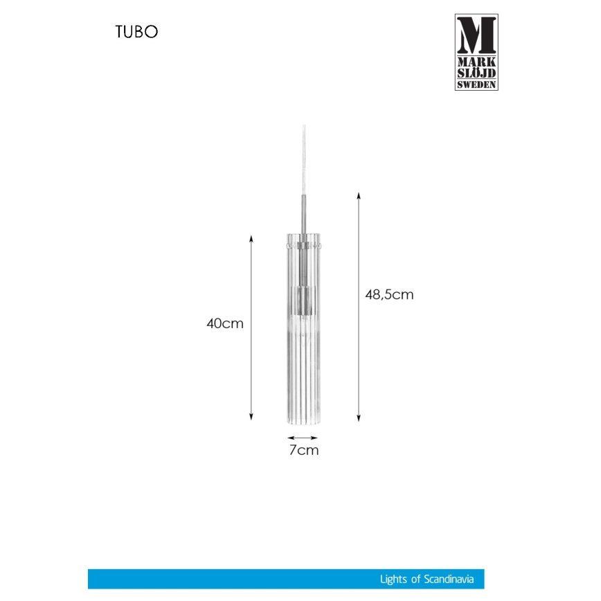 Markslöjd 108112 - Lustra uz auklas TUBO 1xE14/40W/230V