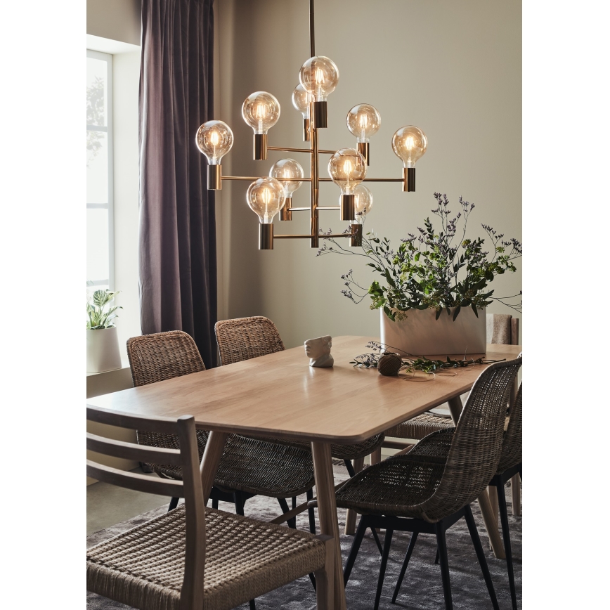 Markslöjd 108117 - Lustra ar stieni PARIS 10xE27/60W/230V zelta