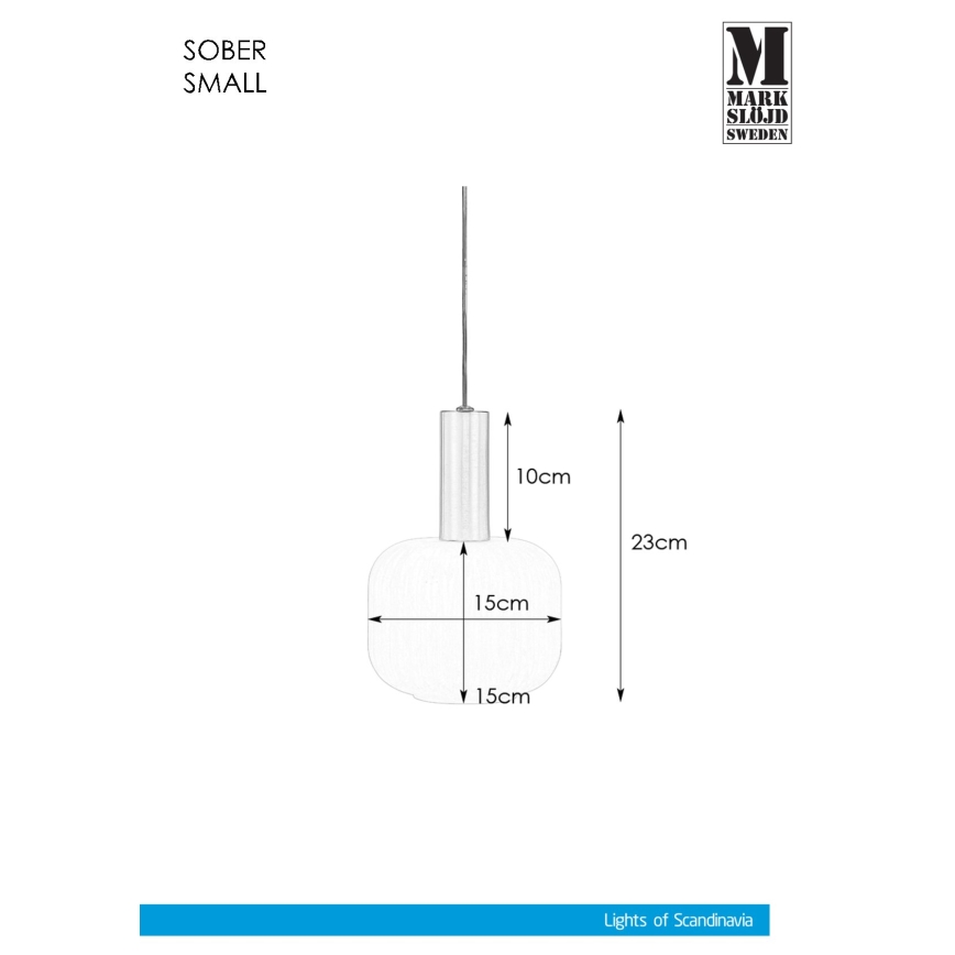 Markslöjd 108122 - Lustra uz auklas SOBER 1xE14/40W/230V matēta hroma