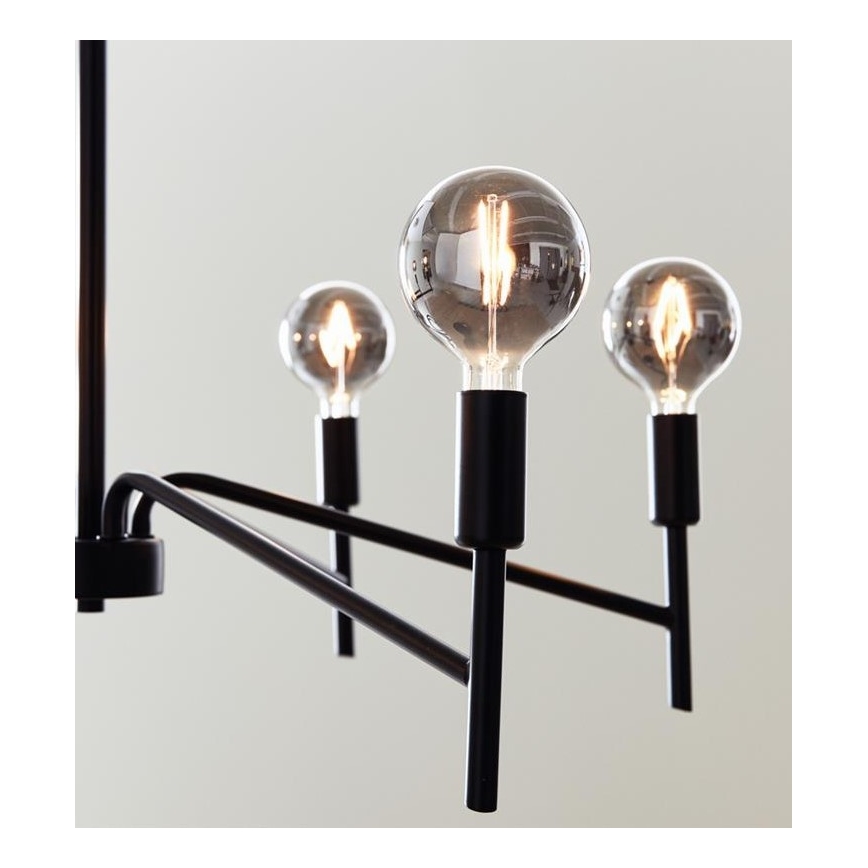 Markslöjd 108209 - Lustra ar auklu MONARCH 6xE14/18W/230V melna
