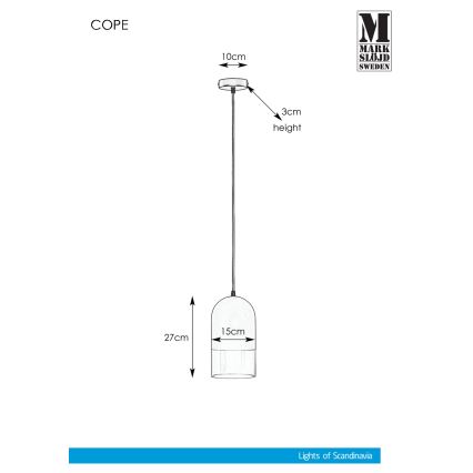 Markslöjd 108225 - Lustra ar auklu COPE 1xE14/18W/230V