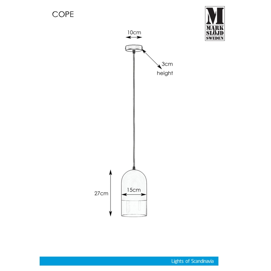 Markslöjd 108225 - Lustra ar auklu COPE 1xE14/18W/230V