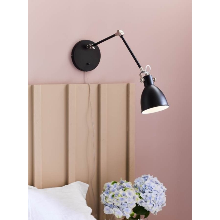 Markslöjd 108250 - Sienas lampa HOUSE 1xE14/40W/230V melns
