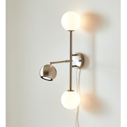Markslöjd 108256 - Sienas lampa BESIDE 2xG9/20W/230V + 1xGU10/7W/230V matēts hroms