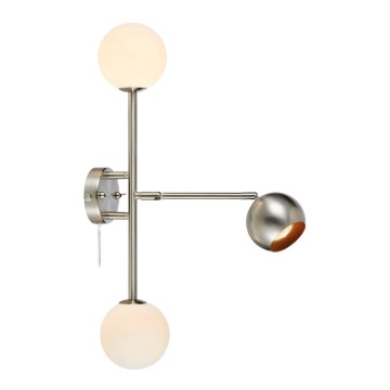 Markslöjd 108256 - Sienas lampa BESIDE 2xG9/20W/230V + 1xGU10/7W/230V matēts hroms