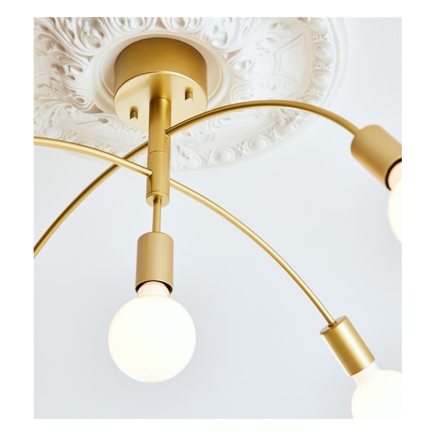 Markslöjd 108285 - Virsapmetuma lustra CYGNUS 5xE27/40W/230V zelta