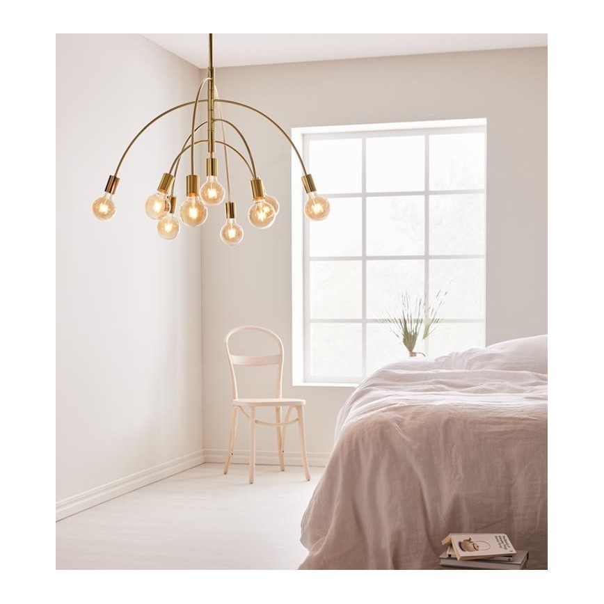 Markslöjd 108289 - Lustra ar auklu LAVELLO 9xE27/40W/230V zelta