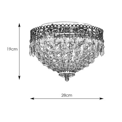 Markslöjd 108423 - Griestu lampa JOLINE 2xE14/40W/230V matēts hroms