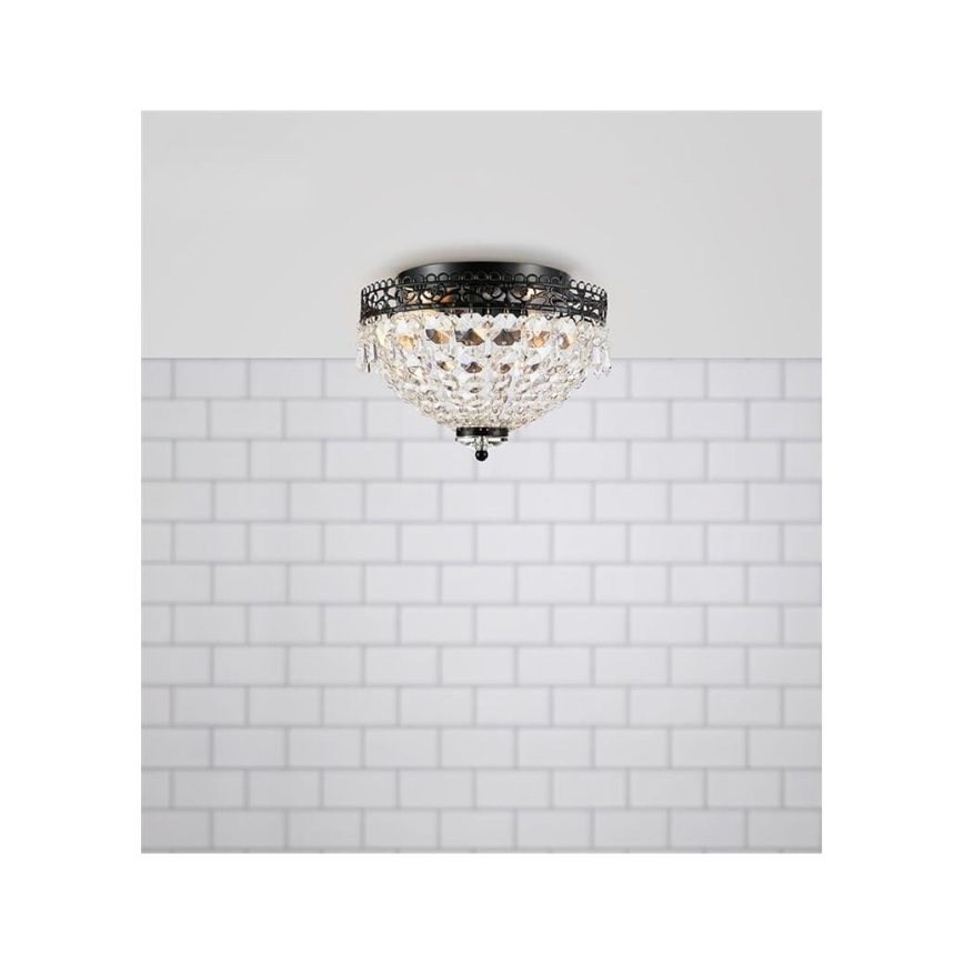 Markslöjd 108424 - Griestu lampa JOLINE 2xE14/40W/230V melna