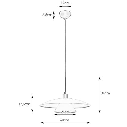 Markslöjd 108431 - Lustra ar auklu MILLINGE 1xE27/40W/230V melna