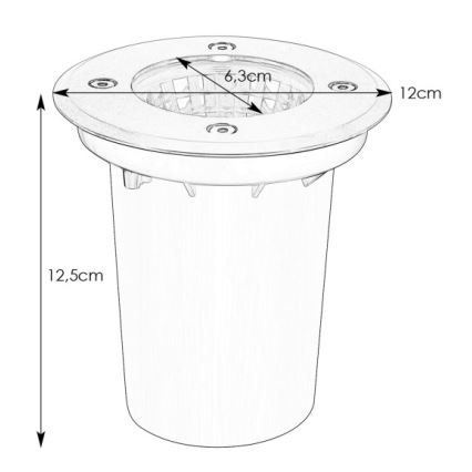 Markslöjd 108536 - LED āra iebūvējamais gaismeklis GARDEN24 LED/6,2W/24V IP44 matēts hroms