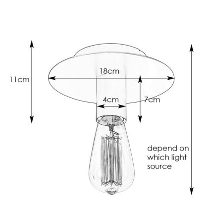 Markslöjd 108541 - Griestu lampa PIATTO 1xE27/40W/230V zelta